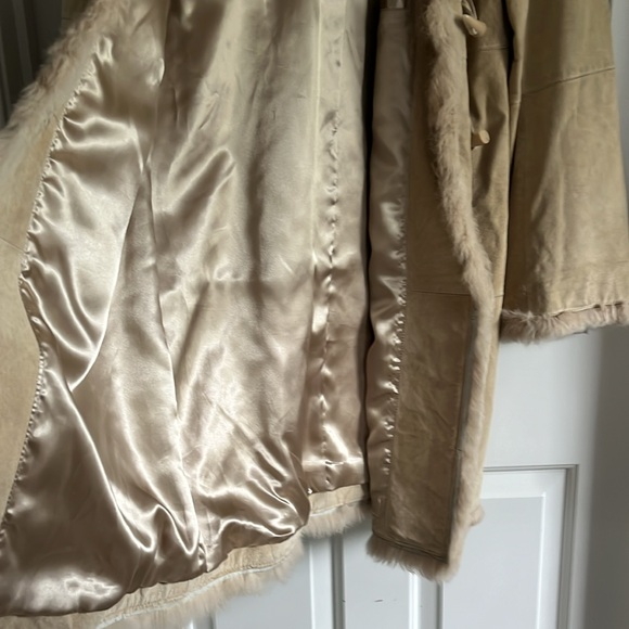 Vintage Adler collection faux fur cuero/suede long coat medium - Picture 8 of 14